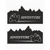 4R Quattroerre.it 9170 Kit Adventure Stickers Adesivi per Bauletti Moto Montagna, 20 x 24 cm