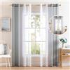 MIULEE Voile Tende Trasparenti con 2 Pannelli per Salotto Eleganti con Occhielli Sfumato Tenda per Finestra Decorazione Balcone e Camera da Letto Soggiorno Bagno Cucina 140X245CM Grigio