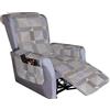 IlGruppone Copripoltrona per Poltrona reclinabile Relax con Doppie Tasche Copridivano Trapuntato salvadivano Prodotto Italiano - Atene Beige