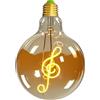 TIANFAN - Lampadina a sospensione vintage, a LED, 4 Watt, con simboli decorativi, 220/240V, E27 (nota musicale)