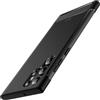JETech Cover Vestibilità Slim per Samsung Galaxy S22 Ultra 5G 6,8 Pollici, Cellulare Custodia Sottile con Assorbimento degli Urti e Design in Fibra di Carbonio (Nero)
