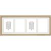 Deknudt Frames Cornice portafoto con passepartout per 4 Foto 13 x 18 cm, Colore Rovere, Legno Chiaro, Legno MDF, Multistrato, incollaggio da Appendere o da Appendere, 26 x 65 cm, S66 KB4 13 x 18