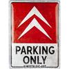 Nostalgic-Art Targhe Vintage, Citroen - Parking Only - Idea Regalo per Accessori per Auto, in Metallo, Design Retro per Decorazione, 30 x 40 cm