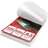 ACROPAQ Fogli plastificatrice - A3, 125 mic, 50 pezzi, Lucido, Qualità premium - Pouches per plastificatrice - 18005
