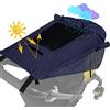WD&CD Parasole per Passeggino, Telo Parasole per Carrozzina e Passeggino, Universale Regolabile UV 50+ Protezione Solare Parasole Passeggino con Custodia - Blu Scuro