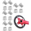 LONGHAO 8 PCS,Bulloni Corona,Bulloni a Corona Singola,Bullone Manovella,Chiodi a Doppio Disco per Bicicletta,Bulloni a Doppia Corona,Guarnitura per Mountain Bike,per Bici da Strada MTB