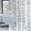 Lemon Cloud Tenda per Doccia 3D Semitrasparente Ecologico Tende Doccia con Ganci Ciottolo Tende Bagno Antimuffa Impermeabile Antivento Caldo 183x200cm