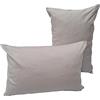 Lemos Home Federa per cuscino decorativo, 2 pezzi, in 100% cotone, collezione Konzept, colore e dimensioni a scelta (set da 2 federe da 50 x 30 cm, grigio chiaro)