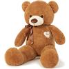 YunNasi Orso Peluche Gigante Orsacchiotto Peluche Grande Pupazzo Giganti Regalo per Bambini e Fidanzate XL 100cm Marrone
