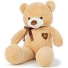 YunNasi Orso Peluche Gigante Orsacchiotto Peluche Grande Pupazzo Giganti Regalo per Bambini e Fidanzate XL 100cm Marrone Chiaro