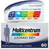 Multicentrum Uomo 50+ Integratore Alimentare Multivitaminico Vitamina D3 C B Zinco Magnesio 60 Cpr