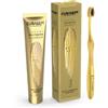 Curasept gold luxury dentifricio sbiancante 75ml+ spazzolino