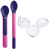 Mam Heat Sensitive Spoons&Cover Cucchiaini morbidi con coperchio 6+ mesi colore rosa