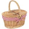 Red Hamper Cestino per Il Picnic, per Bambini, Foderato, Ovale, con Coperchio