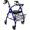 HEALTH Medical Fab Deambulatore in Alluminio Ultraleggero con 4 ruote Pieghevole con Cestino e Porta Bastone