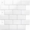 Art3d 10 fogli di piastrelle adesive per paraschizzi da cucina, 30 x 30 cm, colore bianco brillante (con stucco)