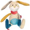 Sigikid 42851 - Peluche a forma di coniglio, patchwork Sweety, per giocare e coccolare, in morbido mix di materiali, per neonati e bambini, ragazzi e ragazze da 0 mesi a 8 anni, multicolore, coniglio