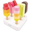 Woet® Cibo Giocattolo Gelati Set in Legno per Bambini - Alimenti Giocattolo con Coni, Macaron e Ghiaccioli - Giocattolo di Imitazione - A Partire da 3 Anni - Regalo per Bambini e Bambine