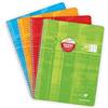 Clairefontaine 68396C Quaderno a Spirale ipovedenti - 24x32 cm - 100 pagine quadretti grandi neri ingranditi 10/10 - Carta Bianca 90 g - copertina in carta laminata - colore casuale
