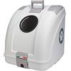 POW Pet Carrier Trasportino per Cani E Gatti da Agganciare A Scooter, Moto, Bicicletta E Adatto Anche in Auto - Bianco con Inserti Grigi