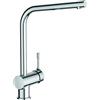 Ideal Standard - Ceralook, Miscelatore monocomando per lavello da cucina, Bocca ad L tubolare ed erogazione orientabile, Cromato
