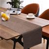 ARVOV Runner da tavolo primaverile moderno, lavabile, effetto lino, impermeabile, per sala da pranzo, feste, vacanze, decorazione, colore: marrone scuro, 40 x 140 cm