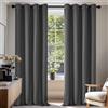 Deconovo Tende Oscuranti per Interni 2 Pezzi 270 CM Altezza, Termiche Isolanti, Anti-Rumore, con Anelli, Ideali per Camera da Letto e Soggiorno, 140x270 CM, Grigio Scuro