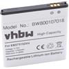 vhbw Batteria compatibile con Smartphone, cellulari Samsung GT-I8250, GT-i9000, GT-i9000M, GT-I9003, GT-I9008, GT-I9010 1750mAh (3.7V)