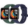 MIJOBS 2 Cinturini Compatibili con Redmi Watch 2 Lite & POCO Watch Cinturino in Silicone Braccialetti Sportivi Bracciale Impermeabile Cinturino di Ricambio per Xiaomi Redmi Watch 2 Lite Braccialetto