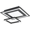 Eglo connect.z Smart Home Led pannello Savatarila-Z, ZigBee, app e controllo vocale, colore luce regolabile, dimmerabile, lampada da soffitto in metallo nero