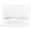 Viterbo Biancheria Completo Letto - Lenzuolo - Sofia - Bianco Tinta Unita 100% Cotone Singolo - 1P Mezza - Matrimoniale - Albergo B&B Hotel (593) (Singolo)