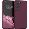 kwmobile Custodia Compatibile con Samsung Galaxy S22 Cover - Back Case per Smartphone in Silicone TPU - Protezione Gommata - viola bordeaux