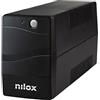 Nilox, UPS Premium Line Interactive da 600VA, Stabilizzatore di Tensione Tramite AVR, Protegge Computer e Periferiche dai Blackout e Disturbi della Rete Elettrica, con Tecnologia Line Interactive