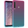 kwmobile Custodia Compatibile con Samsung Galaxy A9 (2018) - Back-Cover Anti-urto Custodia in Morbido Silicone fucsia/blu/trasparente - 2 colori