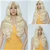 Sangrui Lace front parrucca wig da donna, 65cm bionda sintetica lunga riccia ondulata, long curly wave blonde lace front wigs for women