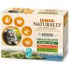 IAMS Naturally Senior - Cibo umido per gatti in salsa, 12 x 85 g | Alimento umido per gatti anziani | Land & Sea Collection | Con L-Carnitina e taurina | Salmone e agnello in salsa