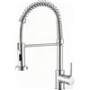 Cobbe, Rubinetto miscelatore per lavello da cucina, a molla con spruzzatore estraibile, 2 modalità di spruzzo, rubinetto da cucina ad arco alto (cromato) monocomando, KC05T021