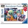 Ravensburger - Puzzle Star Wars The Mandalorian, Idea Regalo per Bambini 5+ Anni, Gioco Educativo e Stimolante, 3 Puzzle da 49 Pezzi, 21x21 cm