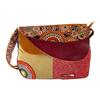 Macha Borsa a tracolla Borsa a mano in cotone e pelle con inserti in pelle con stampe colorate, borsa etnica indiana per donna hippie boho, Arancione, Width: 35 cm Height: 28 cm Bellows: 10 cm