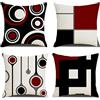 MYCDXE Copricuscini Divano Camera da Letto Cuscini Arredo Federe Confezione Arredamento Casa Federe Moderni Lino Biancheria Decorativo 4 Pezzi 40X40CM