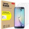 OJBKase [Set di 3 vetri temperati compatibili con Samsung Galaxy S6 Edge Plus, pellicola protettiva per schermo, senza bolle, ultra resistente, durezza 9H