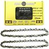 SAND DR BRUSH Catene per Sega da Mini Motosega 6 pollici ，Catena di Ricambio Ricaricabile Portatile da 2 pezzi，Lunghezza 23cm， 1/4， 0.043/(1.1mm)，37DL，Piastra Guida 18.5cm，lunghezza taglio 15cm