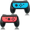 FYOUNG 2 Pack Impugnatura Compatibile con Joy Con, Comfort Manico Grip Titolare Accessori con Design Ergonomico e Maniglia Comodo Grip - Nero