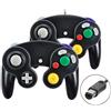 Yideng Gamecube Controller, 2 pacchetti Classic Gamecube Controller cablato Gamepad a vibrazione, compatibile con Gamecube/Wii U/Wii/PC/Switch Controller, Nero