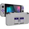 eXtremeRate Cover Pulsanti Tasti Ricambio per Nintendo Switch Console Joycon,Custodia Shell Case Guscio Scocca DIY Kit Ricambio per Nintendo Switch-Stile Snes