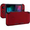 eXtremeRate Cover Pulsanti Kit per Nintendo Switch Joycon Console,Scocca Custodia Case Shell Grip Guscio Tasti Ricambio per Switch Console Controller-Rosso