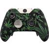 eXtremeRate Cover Custodia Anteriore Case Copertura Frontale Pezzo di Ricambio per Xbox One Elite Controller Model 1698 con 2 Anelli d'Accento(Erbe Verdi)
