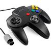 Eaxus® Controller adatto a N64 - Gamepad compatibile con la console Nintendo 64, Nero