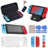 SUPERSUN 16 in 1 Accessori per Nintendo Switch, Silicone Custodia per Nintendo Switch|Supporto Regolabile per Nintendo Switch|Cover Joy Con|Joystick Thumb Grip|Custodia Trasparente|Proteggi Schermo