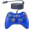 OSTENT Controller cavo cablato USB compatibile per Microsoft Xbox 360 Console Videogioco per PC - Colore blu